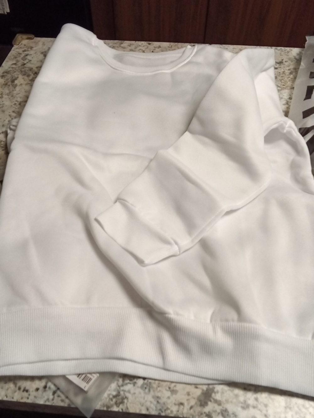 LOT OF 2 SIZE LARGE SHEIN WOMEN'S White Crewneck Sweatshirts